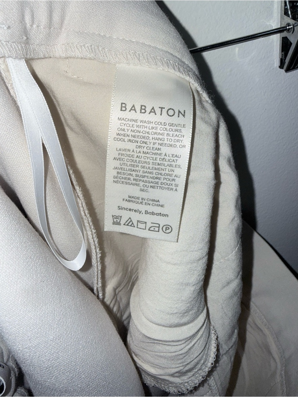 Babaton Conan Soft Cream Elastic-Waist Pants Size 8 - Picture 8 of 13